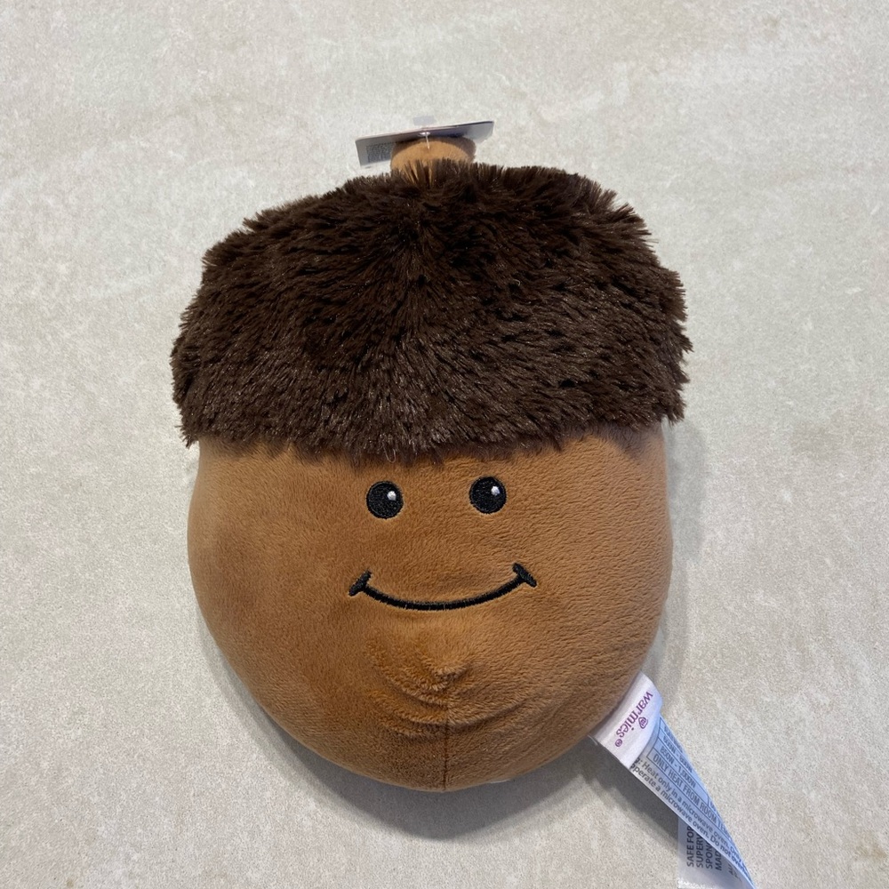 NWT Warmies Acorn microwaveable weighted plush toy